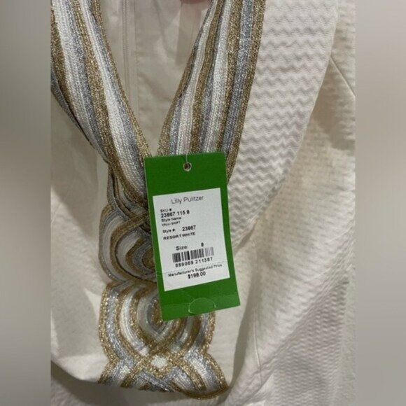 Lilly Pulitzer Embroidered Valli Dress Feminine Resort White Preppy Club Party - Picture 7 of 11